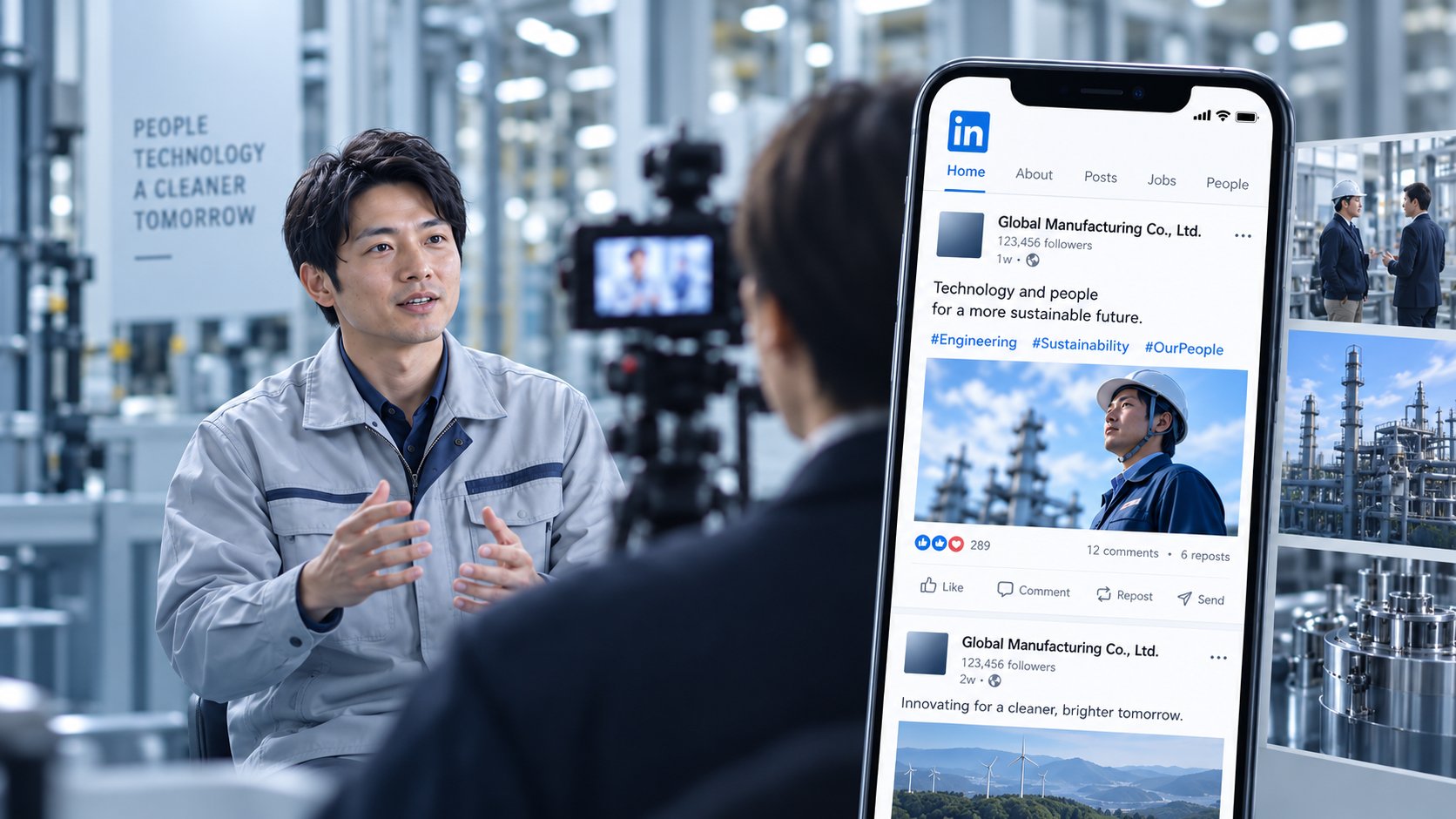 LinkedIn運用と技術発信のイメージ